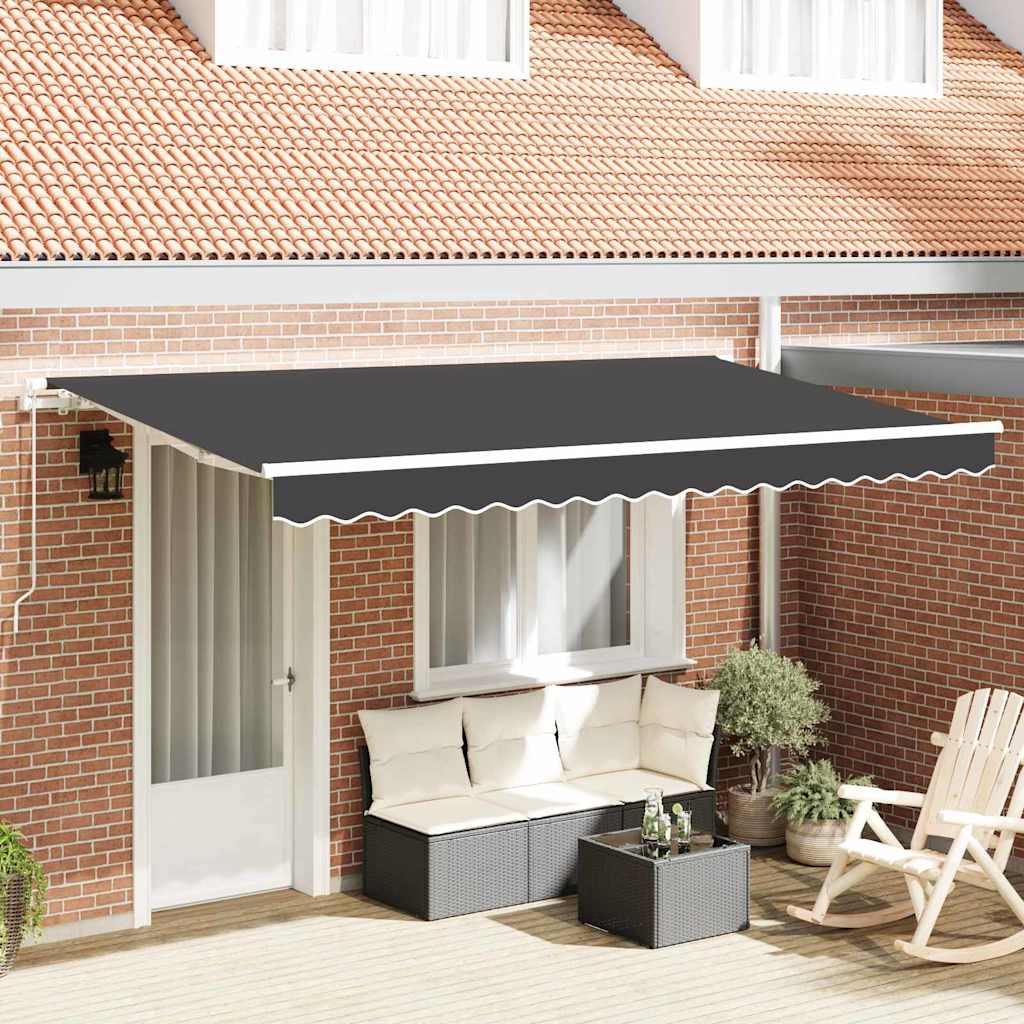 Tenda retrattile Antracite 400 x 200 cm Tessuto