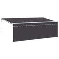 Tenda retrattile Antracite 400 x 200 cm Poliestere e Alluminio