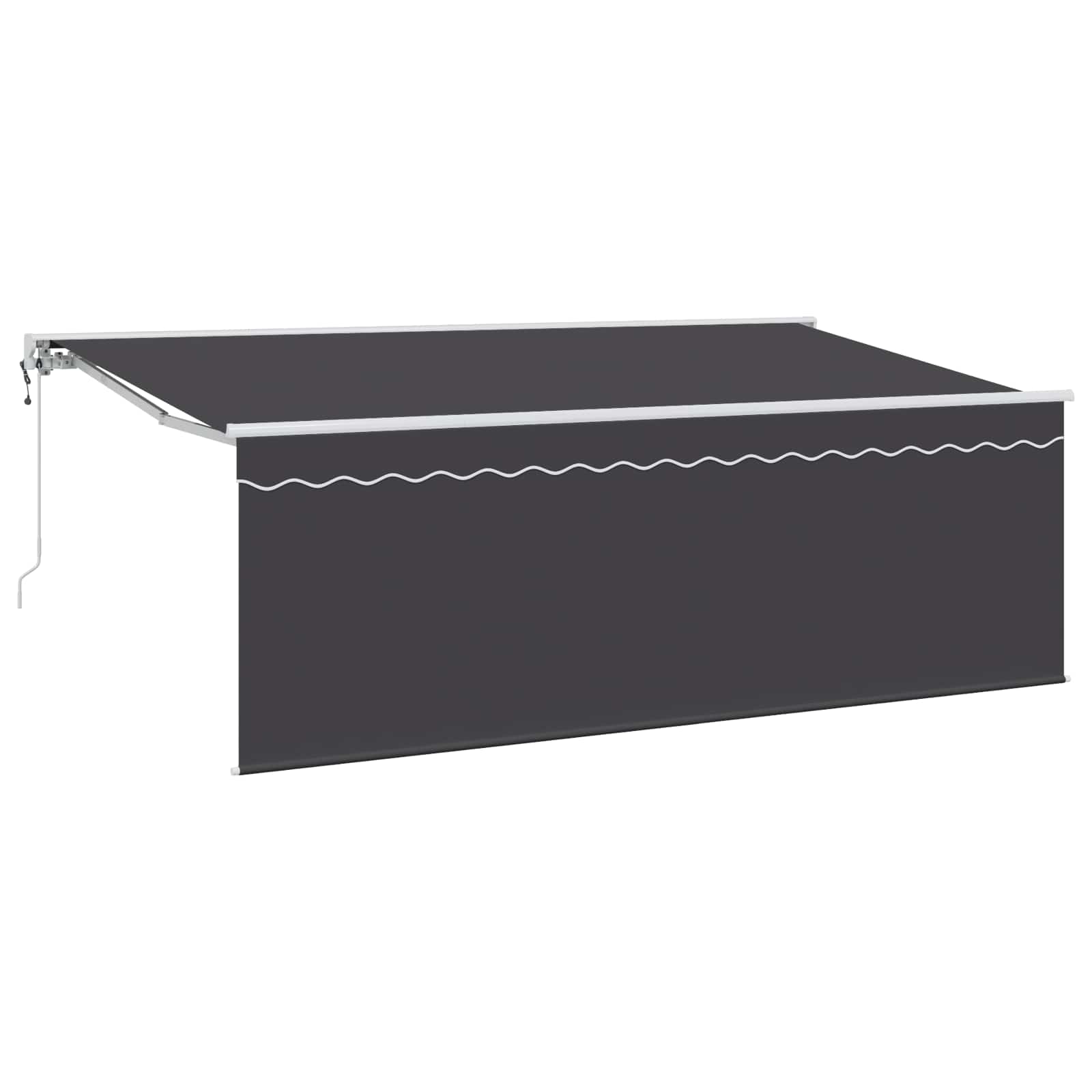 Tenda retrattile Antracite 400 x 200 cm Poliestere e Alluminio