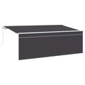 Tenda retrattile Antracite 400 x 200 cm Poliestere e Alluminio
