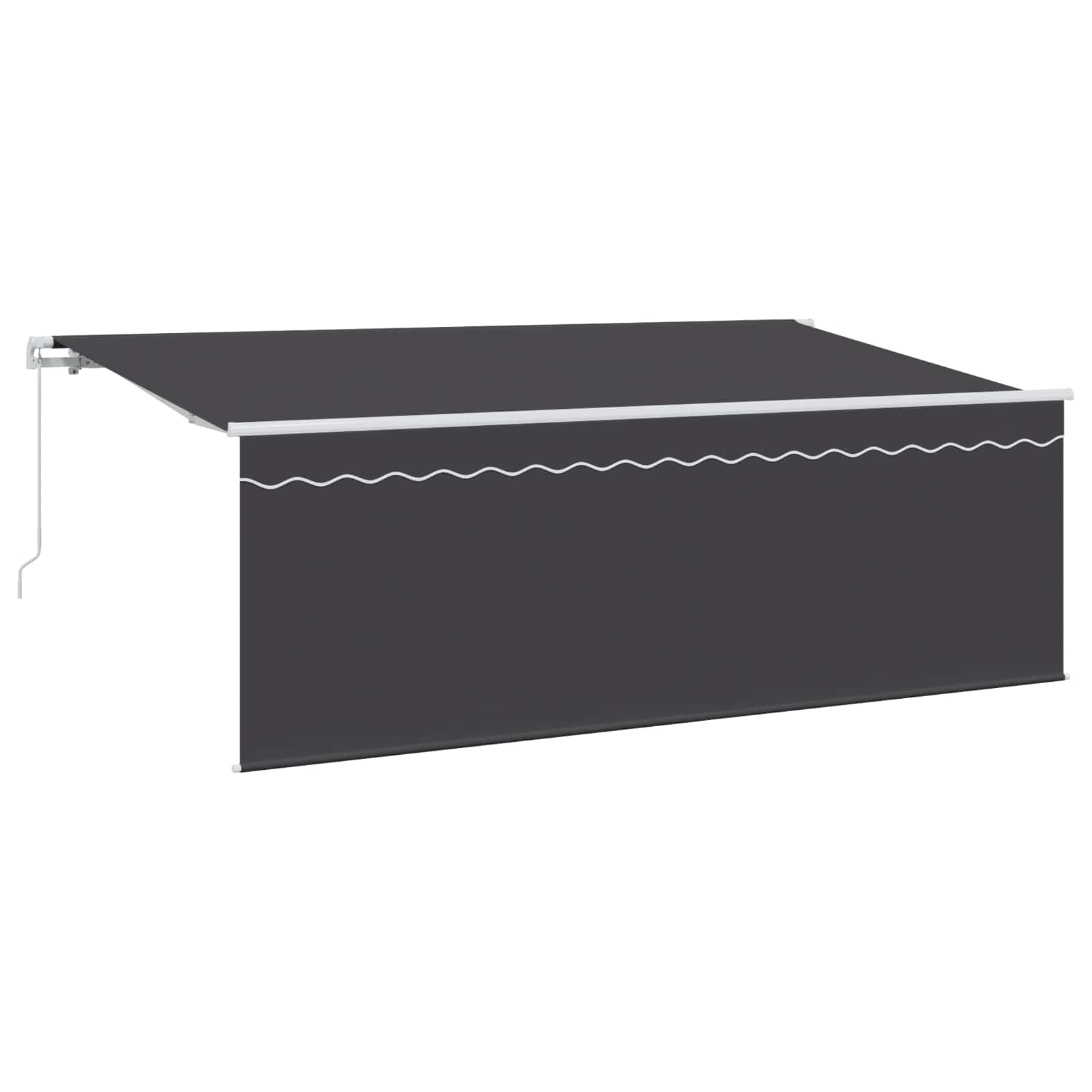 Tenda retrattile Antracite 400 x 200 cm Poliestere e Alluminio
