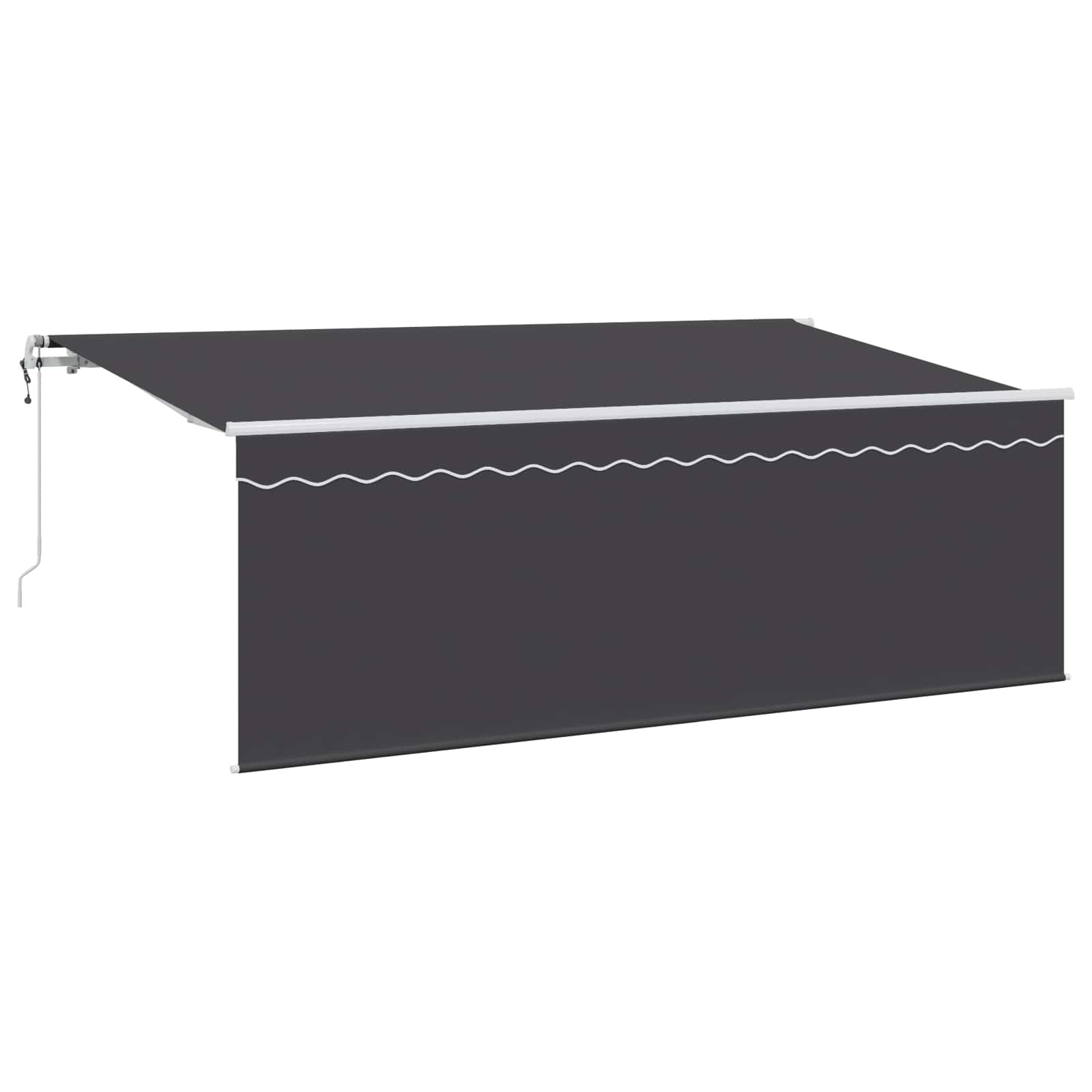 Tenda retrattile Antracite 400 x 200 cm Poliestere e Alluminio