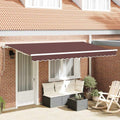 Tenda retrattile Marrone 400 x 200 cm Tessuto