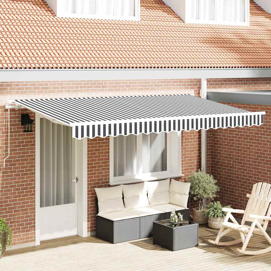 Tenda retrattile Antracite 400 x 200 cm Tessuto
