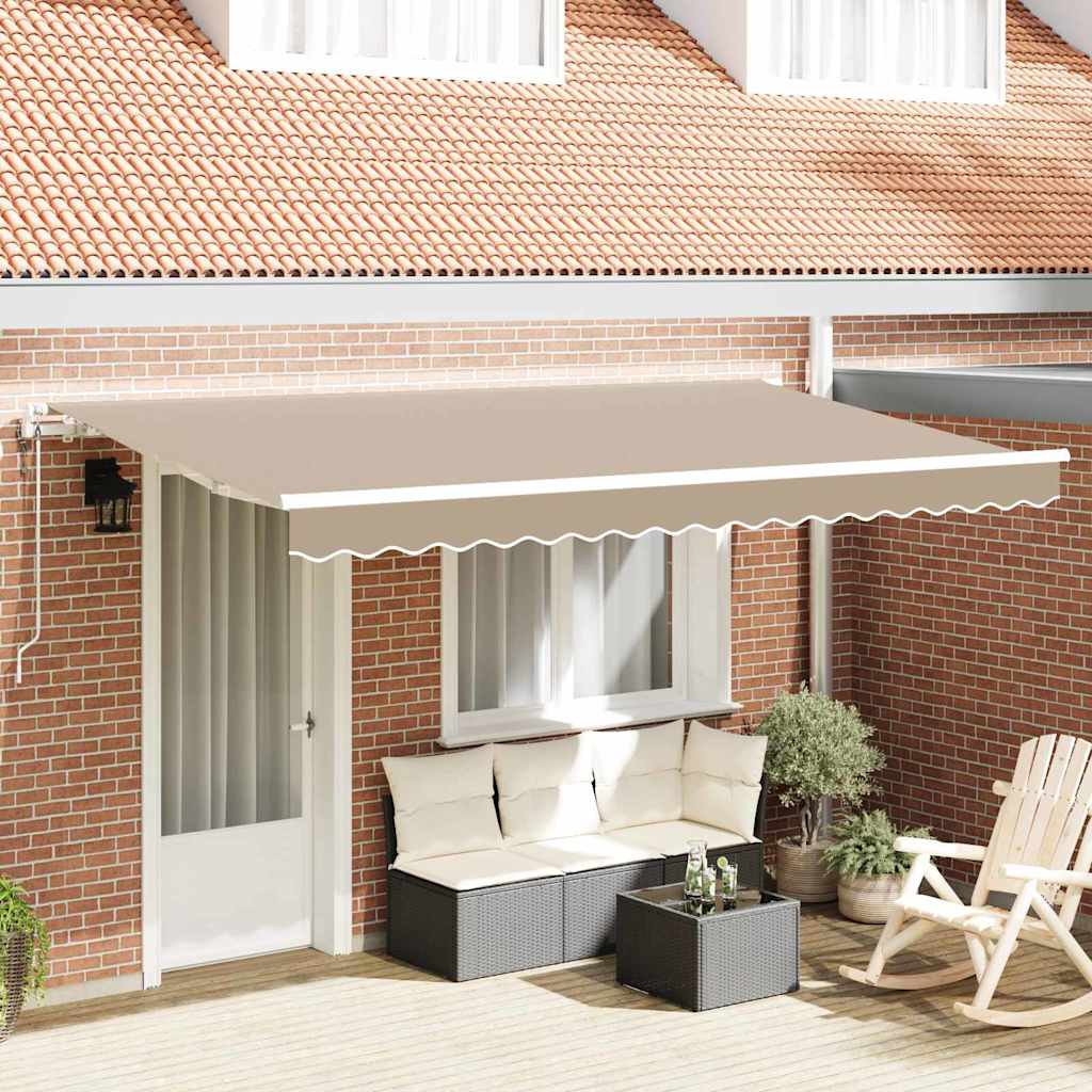 Tenda retrattile Beige 400 x 200 cm Tessuto
