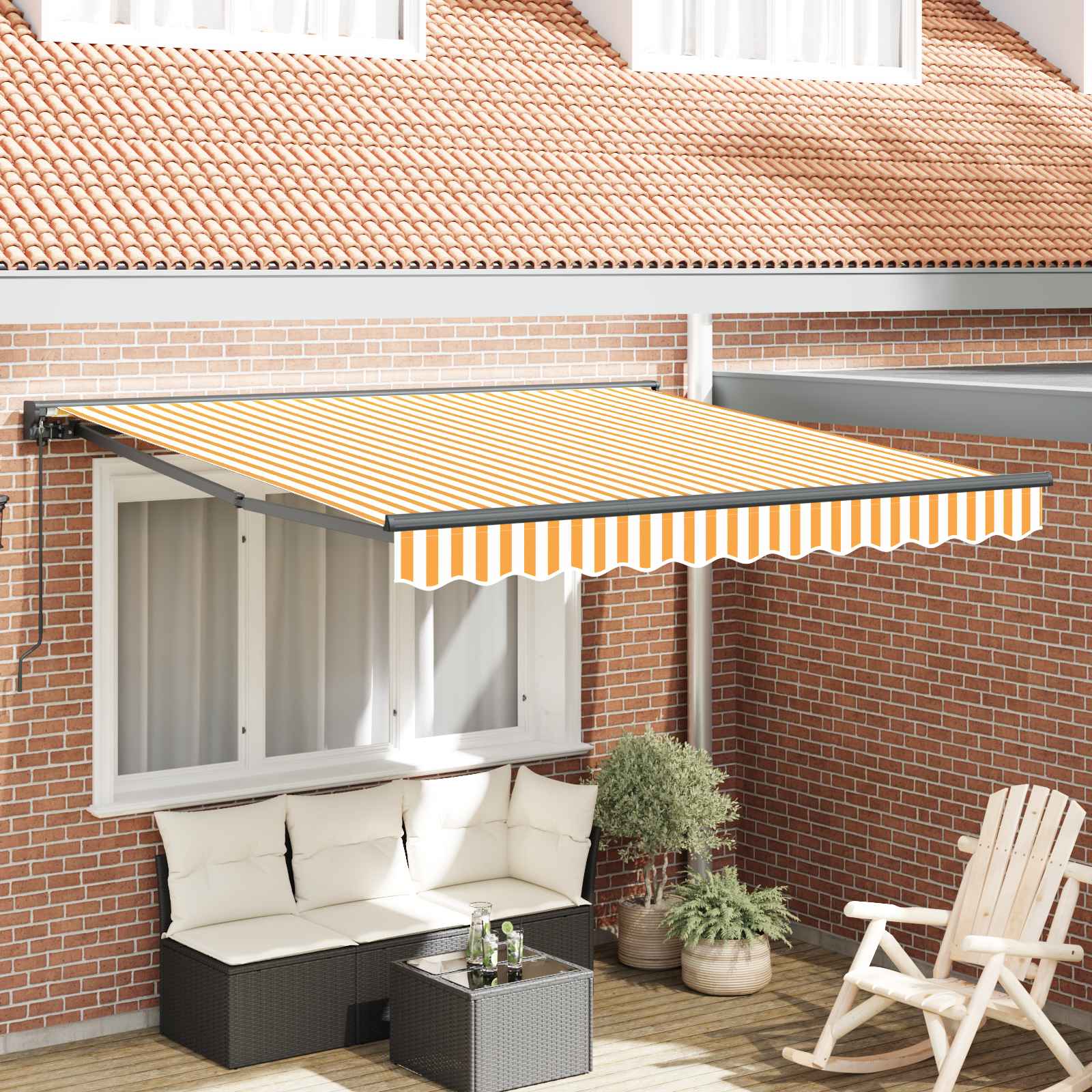 Struttura della tenda Giallo e Bianco 300 x 250 cm