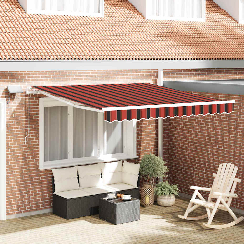 Tenda retrattile arancione e marrone 300 x 250 cm