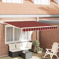 Tenda retrattile arancione e marrone 300 x 250 cm