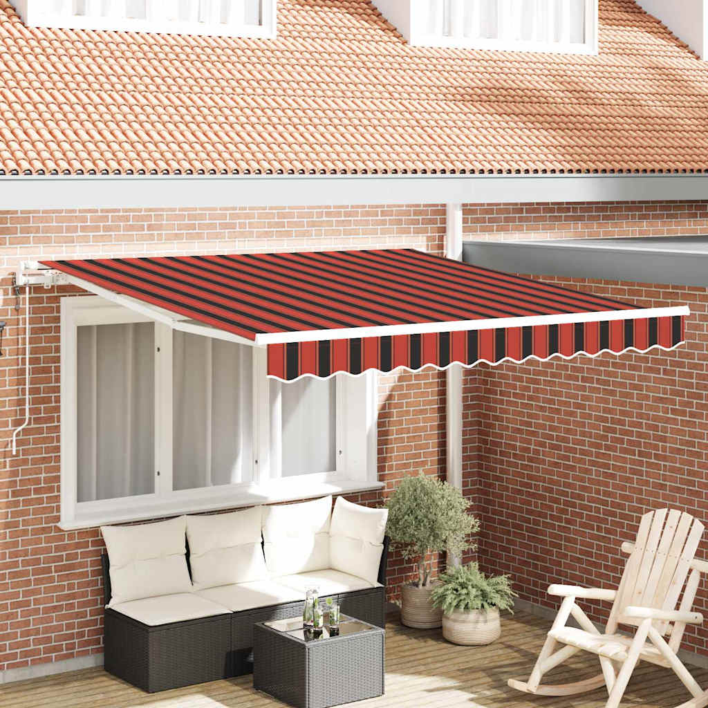 Tenda retrattile arancione e marrone 300 x 250 cm