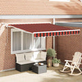 Tenda retrattile Arancione e Marrone 300 x 250 cm Poliestere