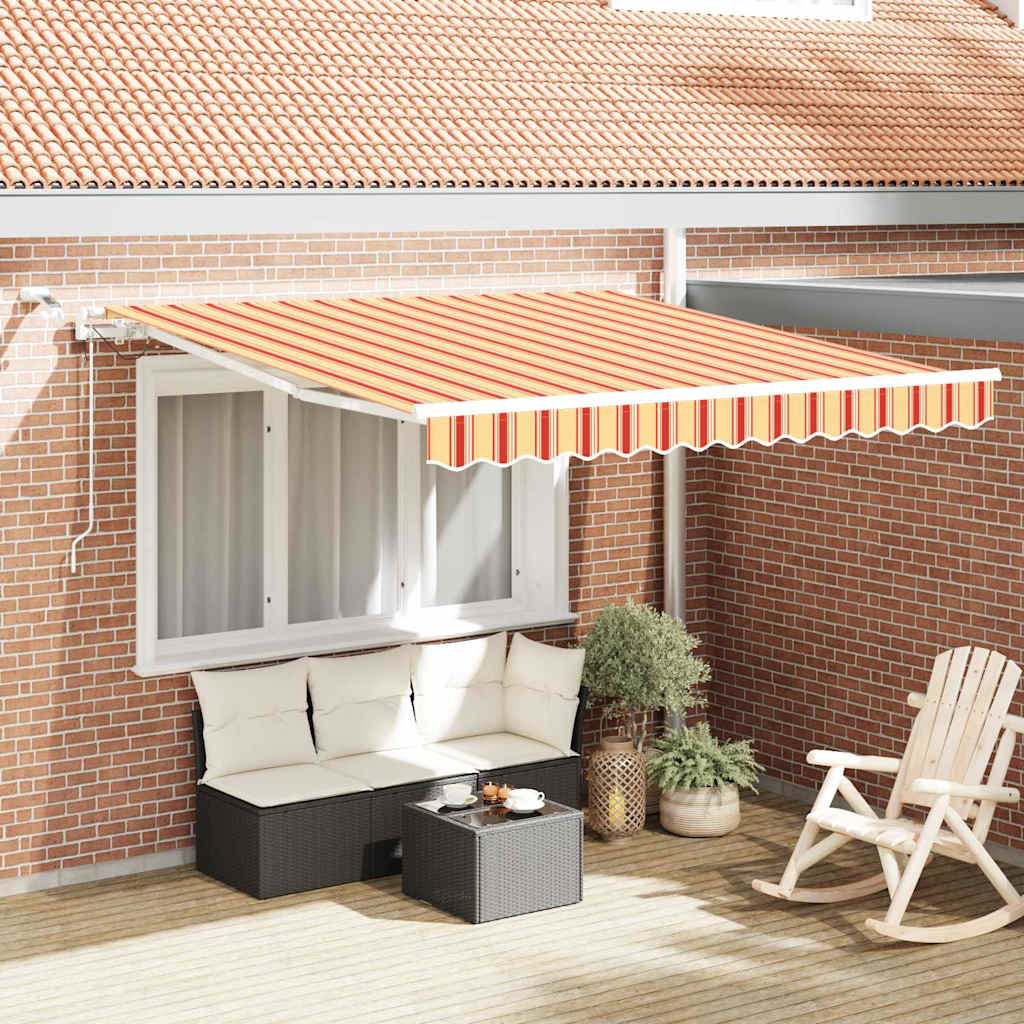 Tenda retrattile Giallo e Arancione 300 x 250 cm Poliestere