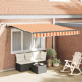 Tenda retrattile Giallo e Arancione 300 x 250 cm Poliestere