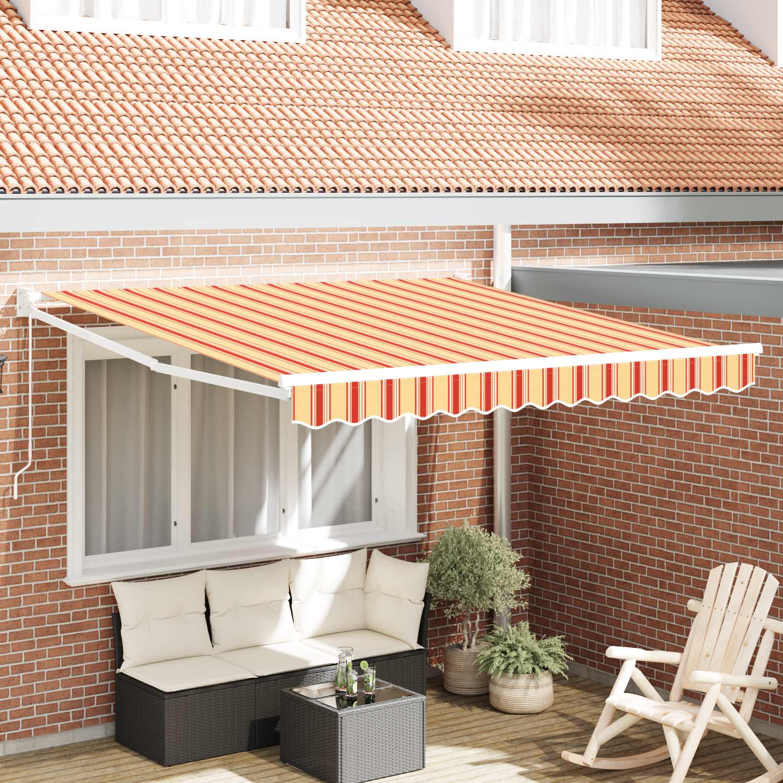 Tenda retrattile Giallo e Arancione 300 x 250 cm