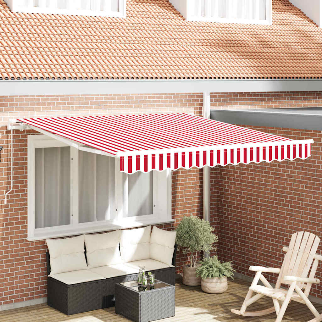 Tenda retrattile Rosso e Bianco 300 x 250 cm
