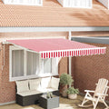 Tenda retrattile Rosso e Bianco 300 x 250 cm