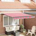 Tenda retrattile Rosso e Bianco 300 x 250 cm