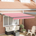 Tenda retrattile Rosso e Bianco 300 x 250 cm