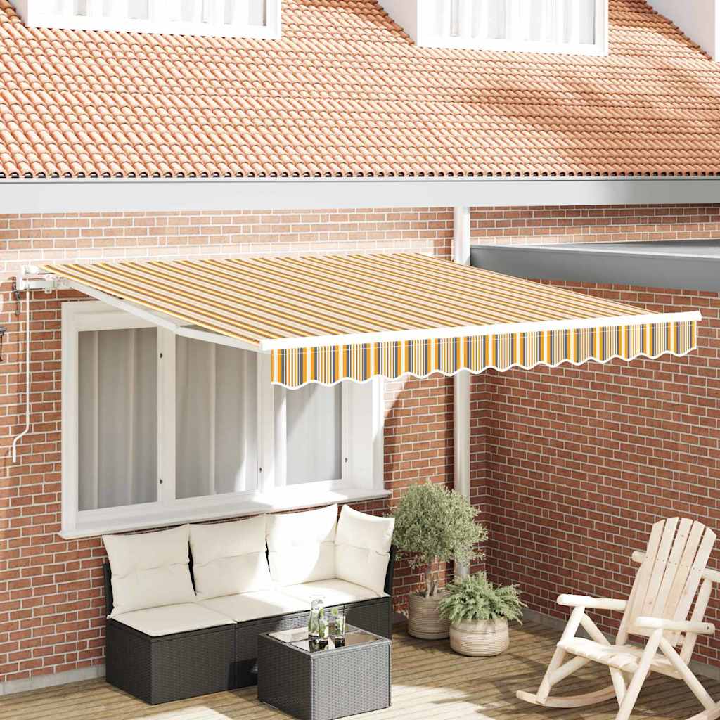 Tenda retrattile Multicolore 300 x 250 cm Tessuto e Alluminio