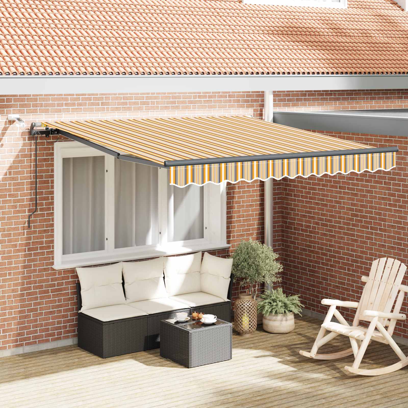 Tenda retrattile Multicolore 300 x 250 cm Poliestere