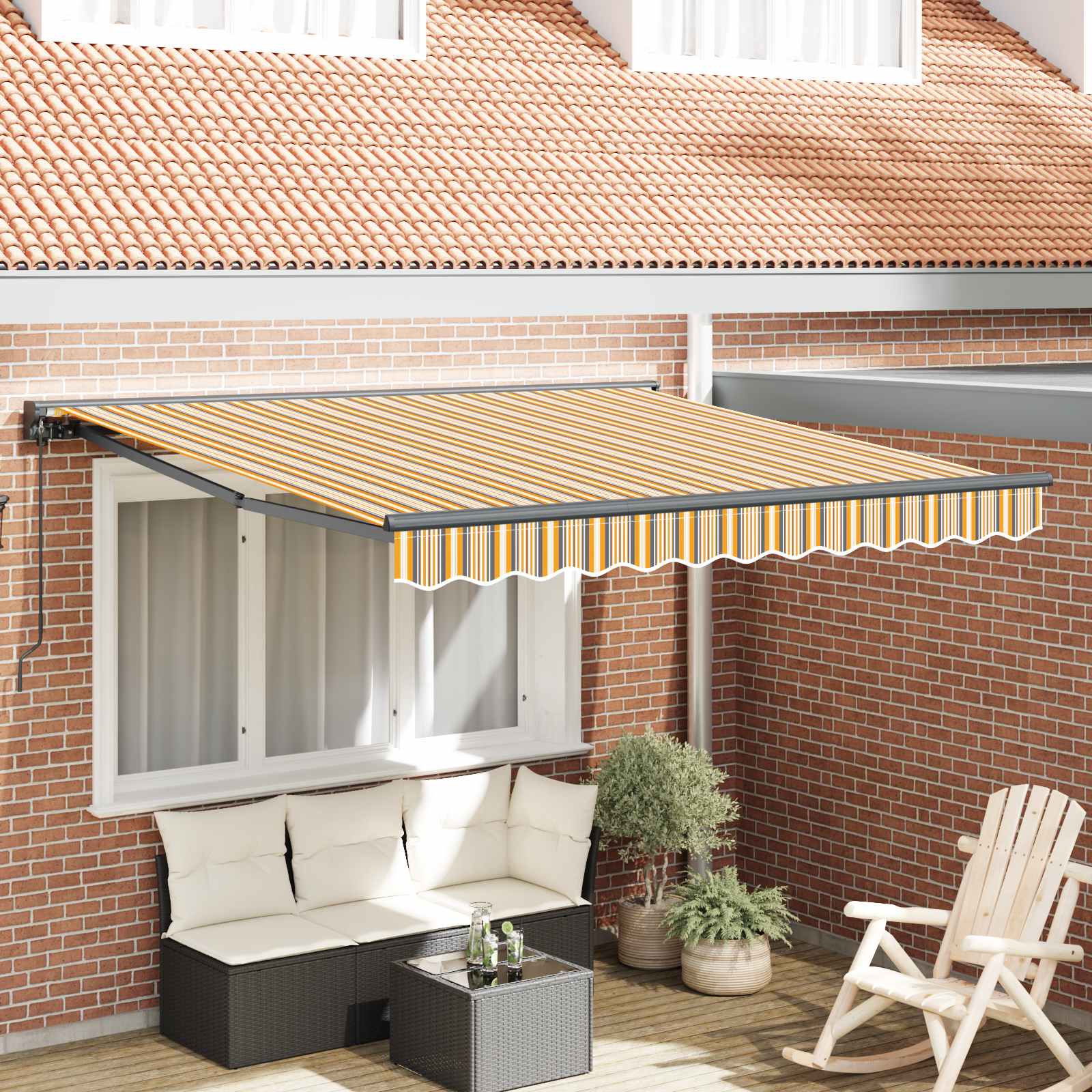 Struttura della tenda Giallo e Grigio 300 x 250 cm