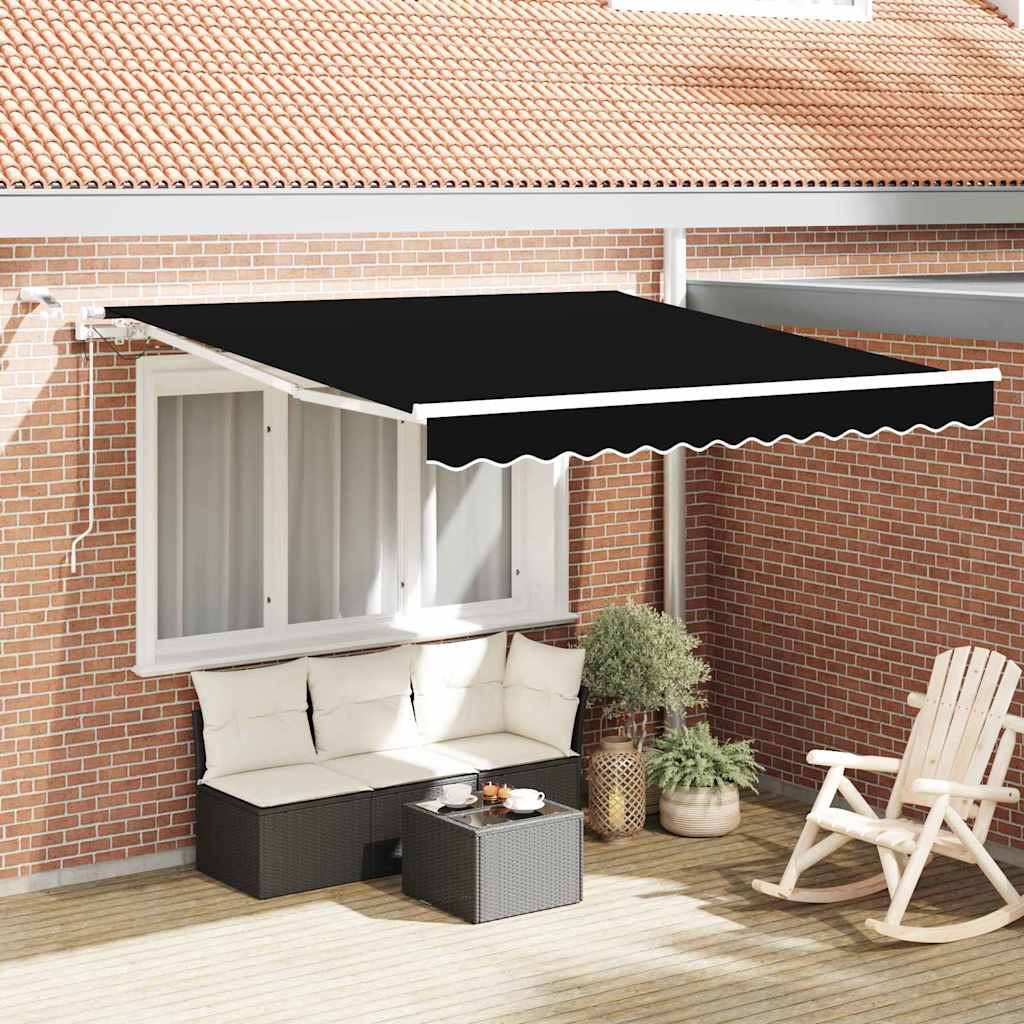 Tenda retrattile Nero 300 x 250 cm Poliestere