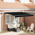 Tenda retrattile Nero 300 x 250 cm Tessuto e Alluminio