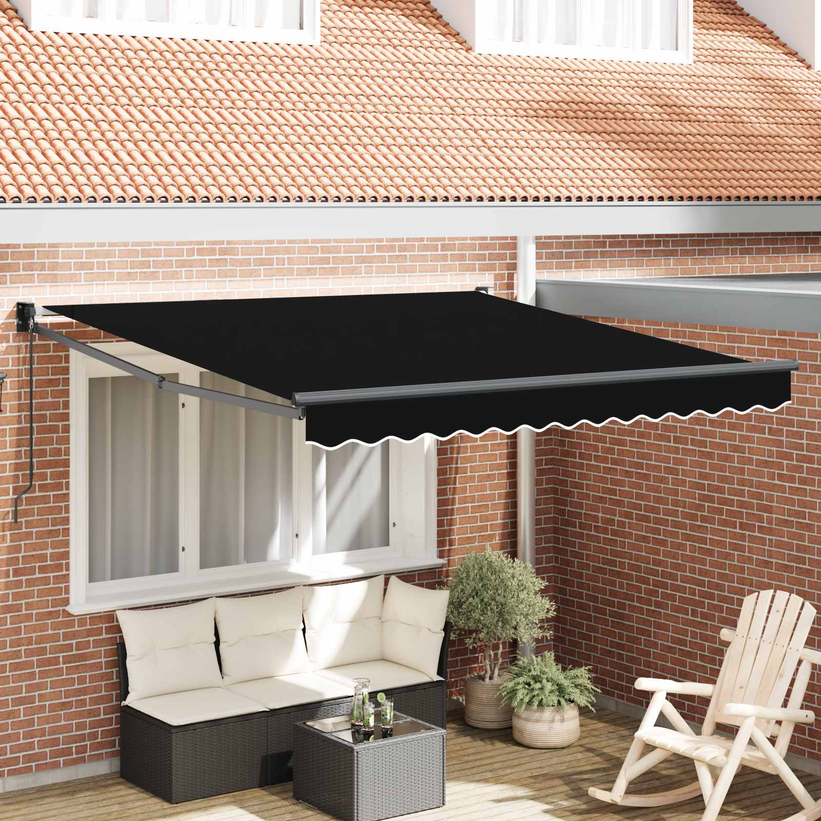 Tenda retrattile Nero 300 x 250 x 165 cm