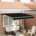 Tenda retrattile Nero 300 x 250 cm Tela e Alluminio