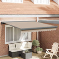 Tenda retrattile Beige 300 x 250 cm Tela e Alluminio