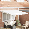 Tenda retrattile Bianco 300 x 250 cm Tessuto e Alluminio