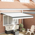 Tenda retrattile Bianco 300 x 250 x 165 cm Tessuto e Metallo