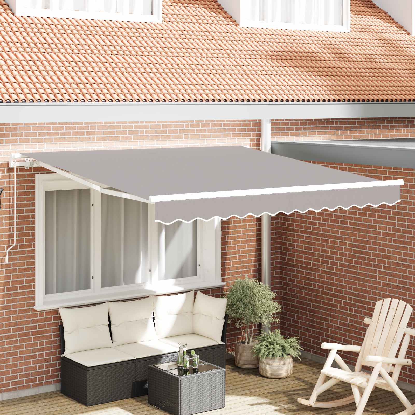 Tenda retrattile Grigio Chiaro 300 x 250 x 165 cm