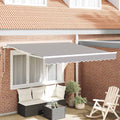 Tenda retrattile Grigio Chiaro 300 x 250 cm Tessuto e Alluminio