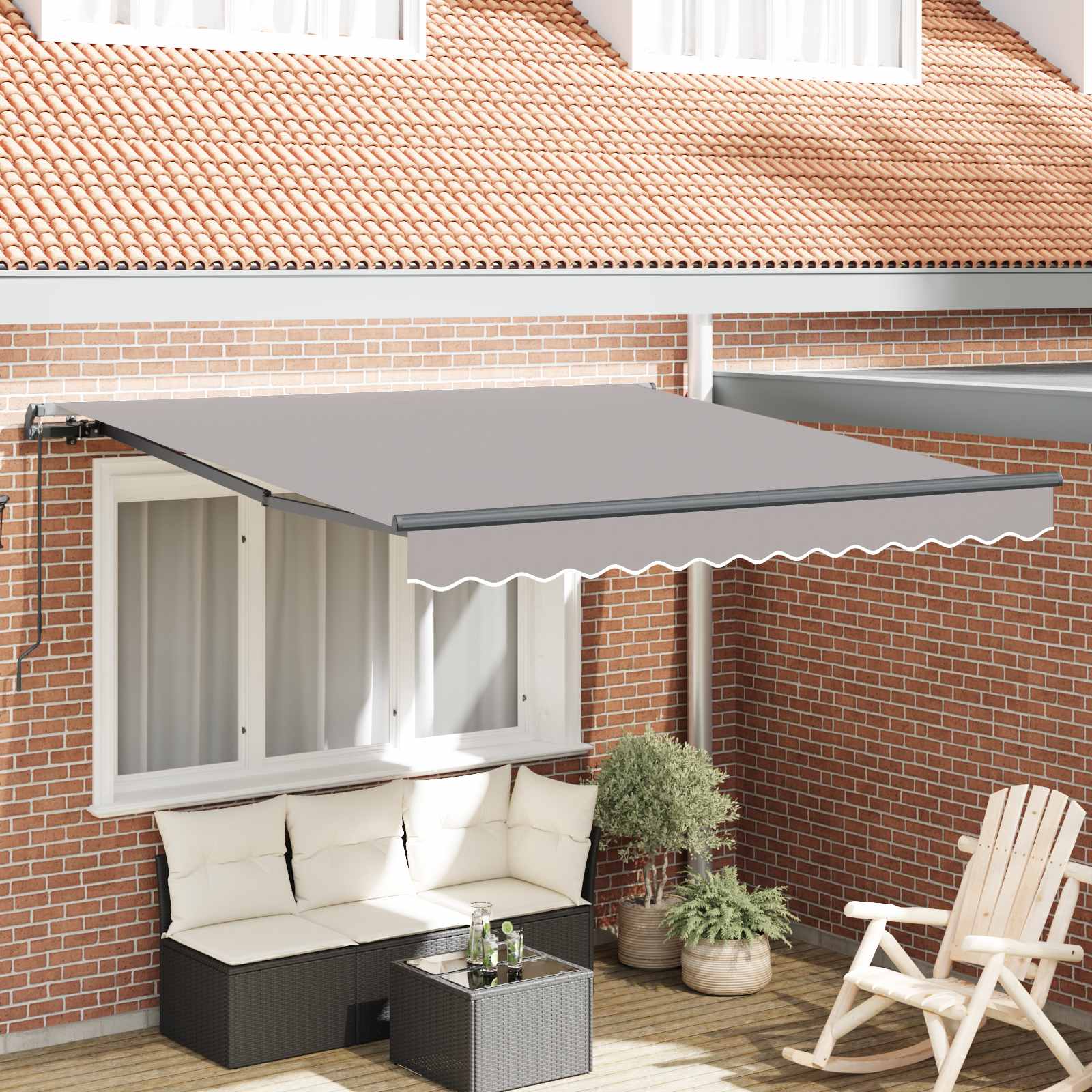 Tenda retrattile Grigio Chiaro 300 x 250 cm