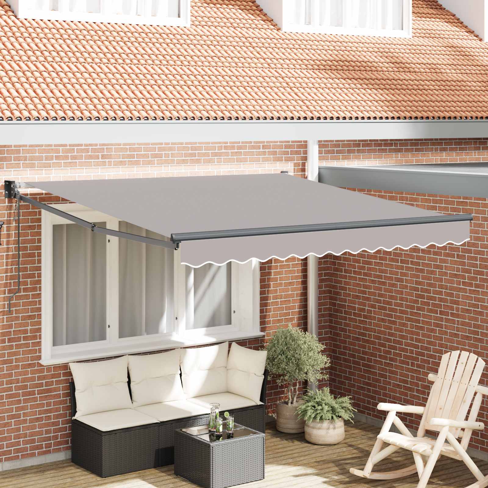 Tenda retrattile Grigio Chiaro 300 x 250 x 165 cm