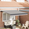 Tenda retrattile Grigio Chiaro 300 x 250 cm Tela e Alluminio