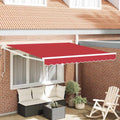 Tenda retrattile Rosso 300 x 250 x 165 cm Poliestere e Metallo