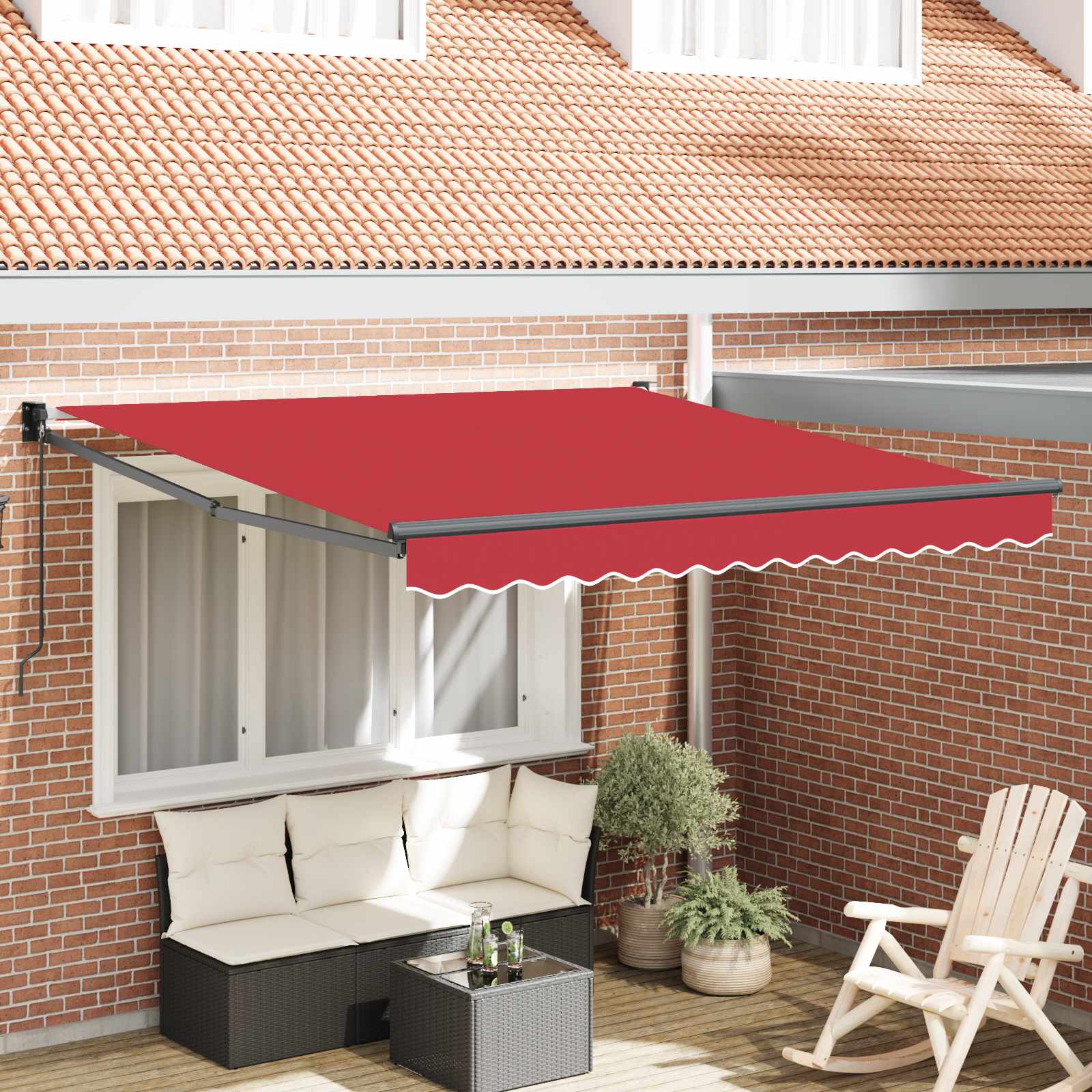 Tenda retrattile Rosso 300 x 250 x 165 cm