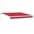 Tenda retrattile Rosso 300 x 250 cm Tessuto e Metallo