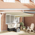 Tenda retrattile Verde e giallo 300 x 250 cm