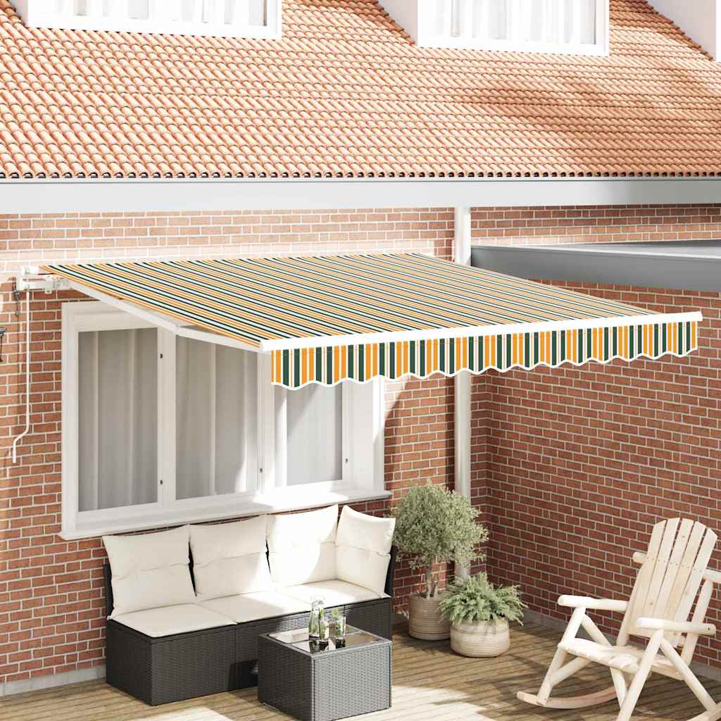 Tenda retrattile Verde e giallo 300 x 250 cm