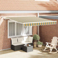 Tenda retrattile Verde e Giallo 300 x 250 cm Poliestere
