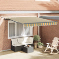 Tenda retrattile Verde e giallo 300 x 250 cm Poliestere