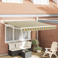 Tenda retrattile Verde e Giallo 300 x 250 x 165 cm