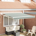 Tenda retrattile Verde e Bianco 300 x 250 x 165 cm