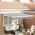 Tenda retrattile Verde e Bianco 300 x 250 x 165 cm