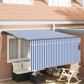 Tenda retrattile Blu e Bianco 350 x 250 cm