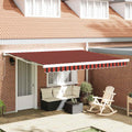 Tenda retrattile arancione e marrone 350 x 250 cm