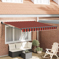 Tenda retrattile Rosso e Nero 350 x 250 x 165 cm