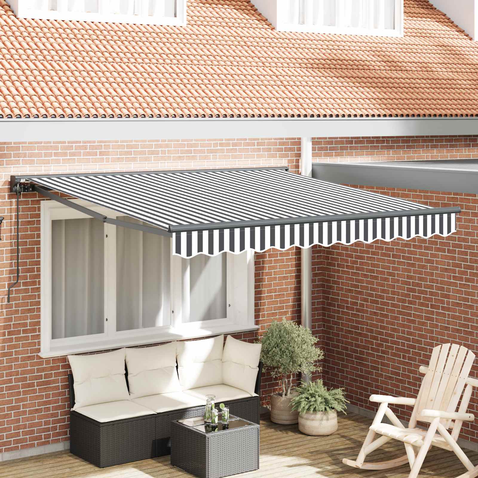 Struttura della tenda Antracite e Bianco 350 x 250 cm